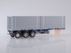 MAZ-6422 with semitrailer-container-carrier MAZ-938920 green-gray 1:43 AutoHistory