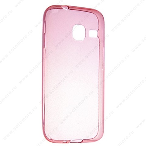 Накладка силиконовая ультра-тонкая для Samsung Galaxy J1 mini J105 2015 прозрачно-красная