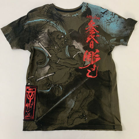 Affliction | Футболка мужская Rai Jin 2 Tee Heroes and Demons by Horiyoshi III A1002 перед