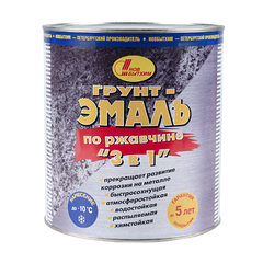 Грунт-эмаль по ржавчине 3 в 1 серая 3л "НОВБЫТХИМ" морозостойкая -10 °С.