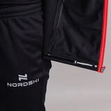 Утеплённый лыжный костюм Nordski Base Black-Red с высокой спинкой мужской
