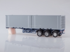 MAZ-6422 with semitrailer-container-carrier MAZ-938920 green-gray 1:43 AutoHistory