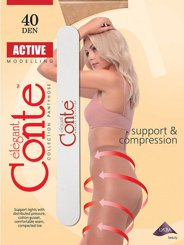 Колготки Active 40 (с пилочкой для ногтей) Conte