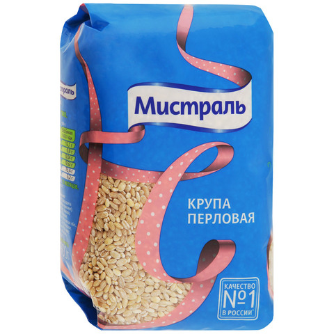 Крупа Мистраль перловая 900г, шт