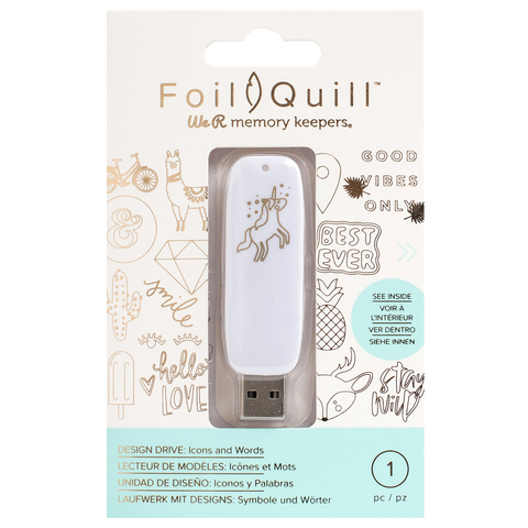 Флешка с набором картинок -We R Memory Keepers Foil Quill USB Artwork Drive Icons & Words