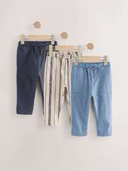 Брюки для мальчика Next E76-486, 3 шт., Синий, Голубой, Молочный