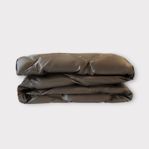 Дорожный плед-пончо пуховый 130х170 German Grass Travel Cape Plaid Milk Chocolate бежевый