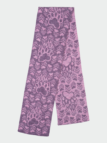 Шарф «Медвежий След» сиреневого цвета (Без бахромы)