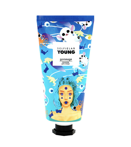 Гоммаж для лица с папаином,молочной кислотой и экстрактом клубники 50мл Young