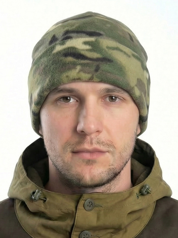 Шапка флисовая с отворотом (двойной флис) мультикам