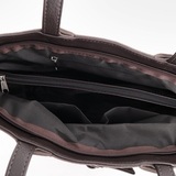 Сумка Саломея 341 эко-замша серый шоколад