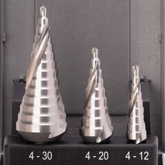 Набор ступенчатых сверл 4-12/4-20/4-30мм NextGeneration HSS-G Ruko 101026RO