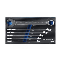 NORDBERG (10206T) Набор ключей комбинированных в ложементе, 6 предметов для тележки