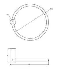 Полотенцедержатель кольцо HAIBA HB8404 хром