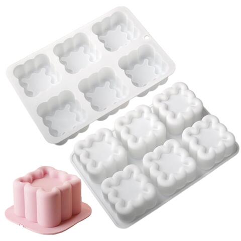 Силиконовая форма для муссовых десертов «Квадратные тортики 6 в 1»