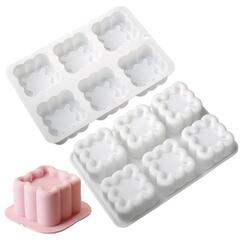 Силиконовая форма для муссовых десертов «Квадратные тортики 6 в 1»