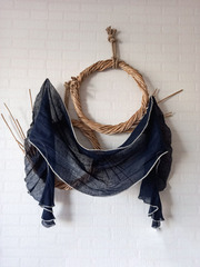 Палантин льняной 