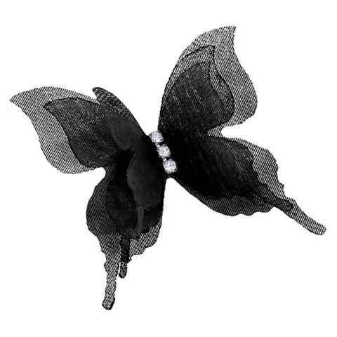 Декоративные бабочки шифоновые, трехслойные, 4,5*5 см