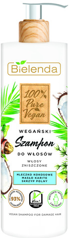 100% PURE VEGAN шампунь для повреждённых волос 400 г