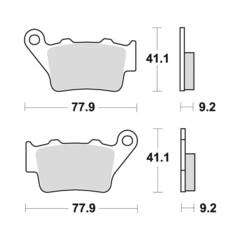 Колодки тормозные ASDL 773CM44 Sintered KTM