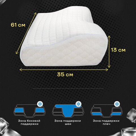 Анатомическая подушка с охлаждающим трикотажем Freshness