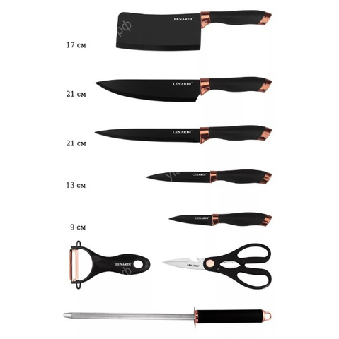 Набор ножей Lenardi на подставке 9 предметов - купить