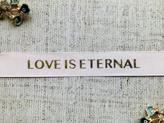 Лента репсовая "Любовь вечна", ш. 2,5 см, светло-розовый