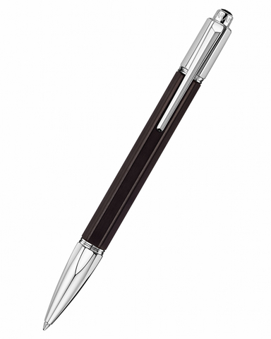 Ручка шариковая Caran d'Ache Varius Ebony Silver Plated (4480.086)