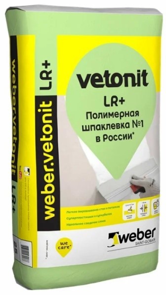 Шпаклевки Шпаклёвка Weber Vetonit LR+ полимерная финишная, 20 кг 56927197718b4dd992e2fe2d34e94142.jpg
