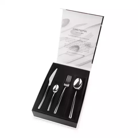 Набор столовых приборов 24 предмета на 6 персон зеркальная полировка Cristema Macau