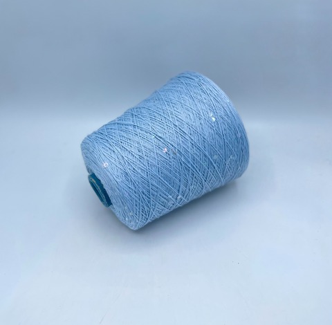 Fil-lab (пр.Италия),art.Paillettes,350м/100гр, 100% Меринос+пайетка(прозрачная) цвет-Голубой. арт-33357