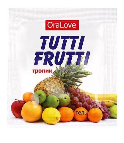 Пробник гель-смазки Tutti-frutti со вкусом тропических фруктов - 4 гр. - Биоритм Одноразовая упаковка LB-30006t