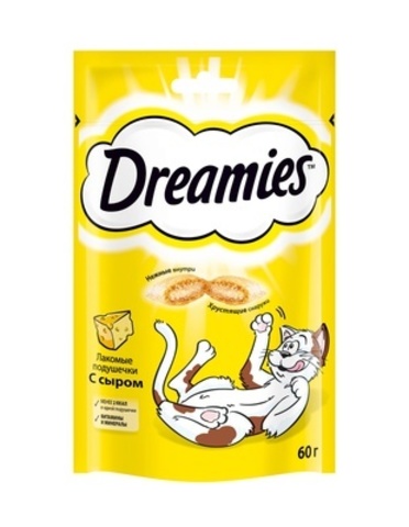 Dreamies лакомство для взрослых кошек с сыром 140 г