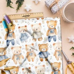 Ткань Ниагара Софт семья игрушечных медведей