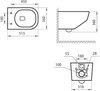 Art&Max Унитаз подвесной безоботковый AM015CHR