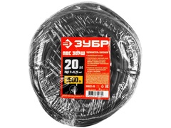 ЗУБР ПВС-307-Ш ПВС 3x0.75 20м 2500Вт, Силовой удлинитель-шнур (55022-20)