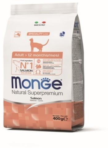 Monge Cat корм для взрослых кошек с лососем 400г