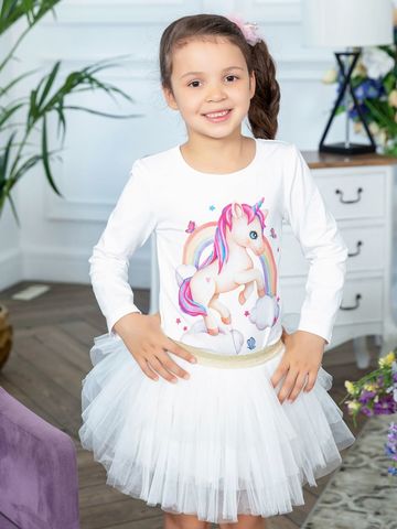 Лонгслив "Единорожка с радугой"
