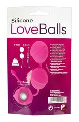 Розовые вагинальные шарики Silicone Love Balls - 