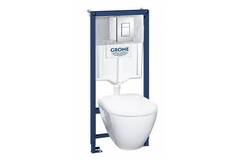 УНИТАЗ ПОДВЕСНОЙ GROHE SOLIDO PERFECT 4-В-1 С КРЫШКОЙ + СИСТЕМА ИНСТАЛЛЯЦИИ DIY 39192000