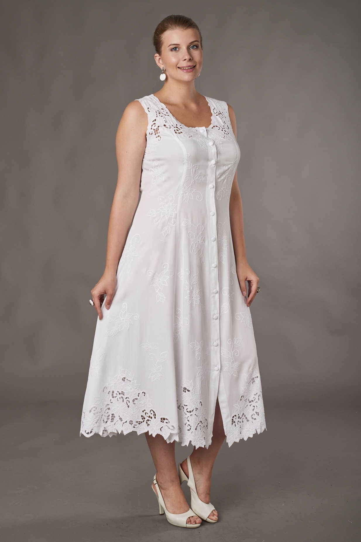 Белое платье 54 размер