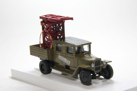 ZIS-5V maintenance lift guard folded khaki LOMO-AVM 1:43