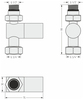 Сунержа 9016-1401-1234 Вентиль прямой (цилиндр) G 1/2" НР х G 3/4" НГ (RAL 9016 Транспортный белый)