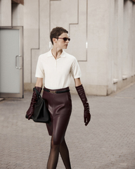 Polo shirt milky color