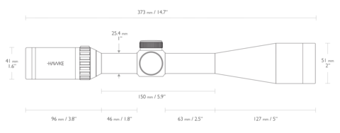 ОПТИЧЕСКИЙ ПРИЦЕЛ HAWKE VANTAGE SF 6-24X44 (1/2 MIL DOT)