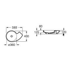 УМЫВАЛЬНИК ROCA URBI-3 58