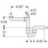 Сифон на 1 сливное отверстие Geberit 152.819.11.1