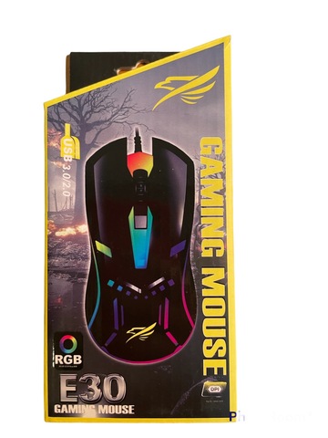 Игровая мышь RGB проводная E30, черный