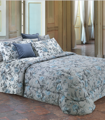 Постельное белье 2 спальное евро Mirabello Oriental Peony N01 grigio