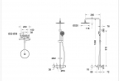 ДУШЕВАЯ КОЛОННА С ТЕРМОСТАТИЧЕСКИМ СМЕСИТЕЛЕМ И ВЕРХНИМ ДУШЕМ F639114C-A2-RUS